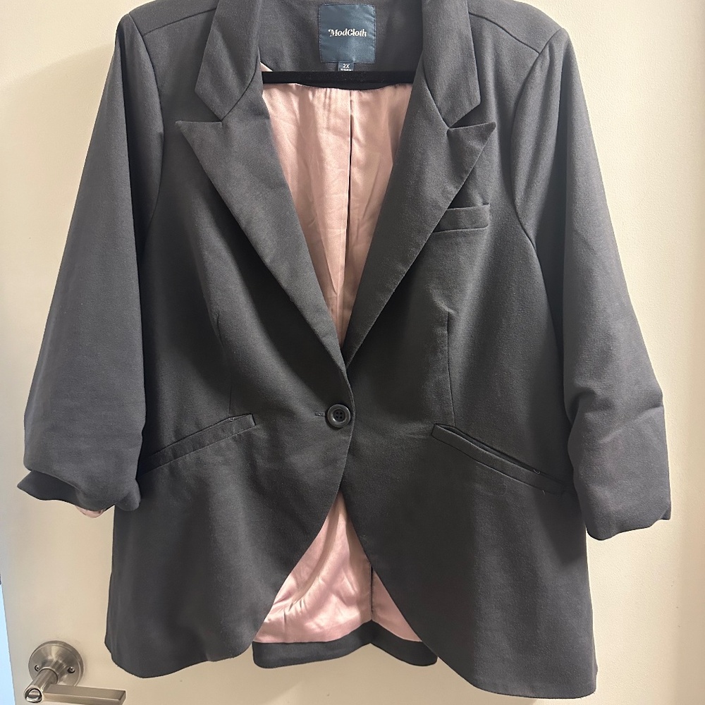 ModCloth Gray Blazer size 2x